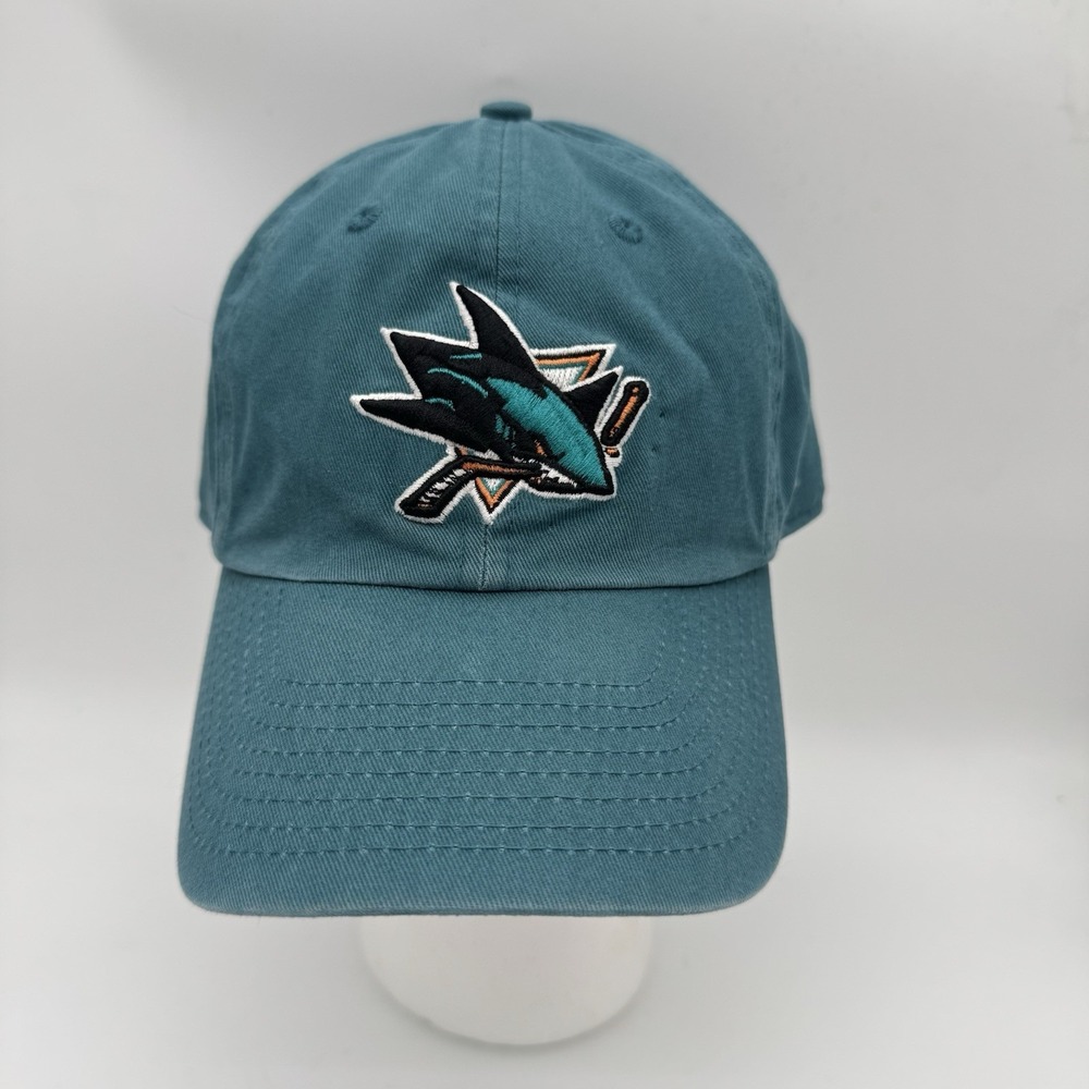 San Jose Sharks 47 Brand Green Strapback Hat Cap NHL Hockey OSFA Adjustable